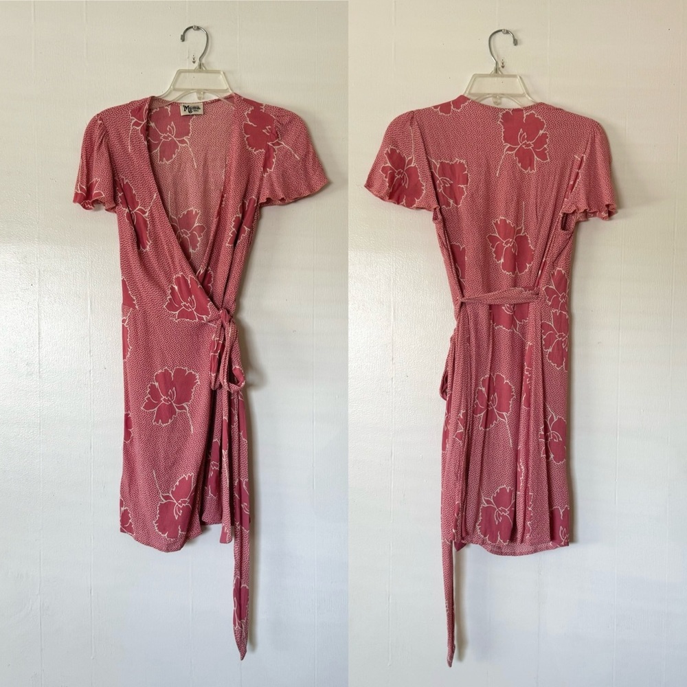 Show Me Your MuMu Grace Wrap Mini Dress Small - Picture 3 of 8